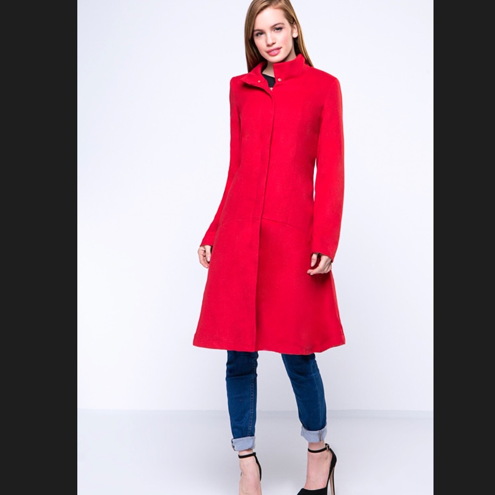 Red overcoat